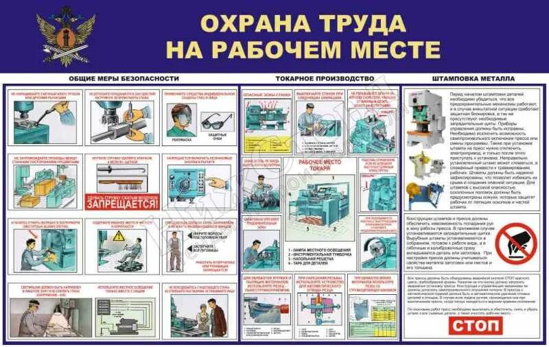 Производственная техника безопасности. Охрана труда на рабочем месте. Техника безопасности на рабочем месте. Требования техники безопасности на рабочем месте. Стенд охрана труда на рабочем месте.