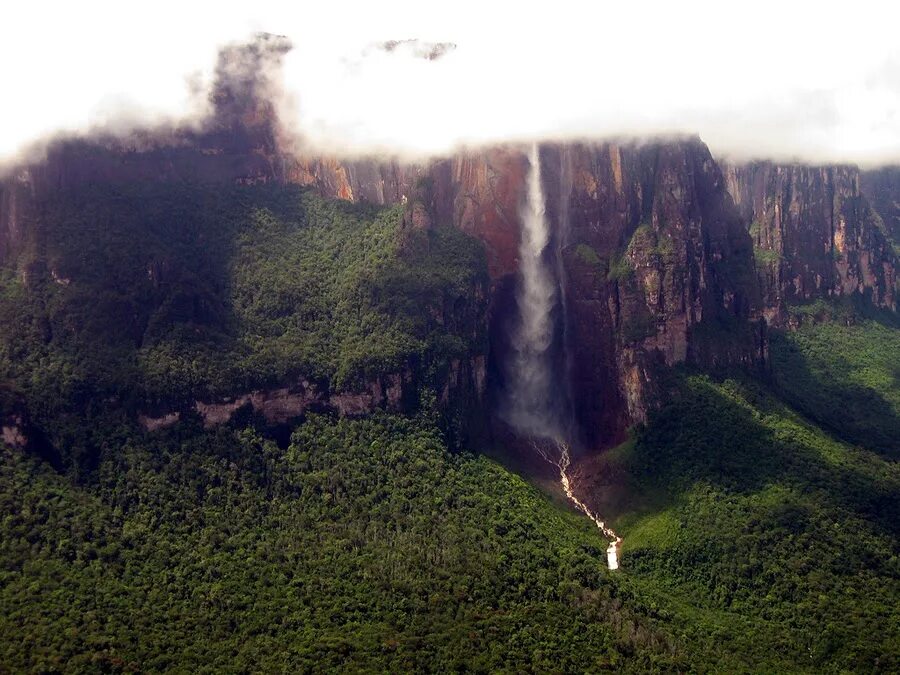 Самый высокий водопад гвианском плоскогорье. Водопад Анхель Венесуэла. Водопад Анхель в Южной Америке. Канайма водопад Анхель. Тепуи Венесуэла.