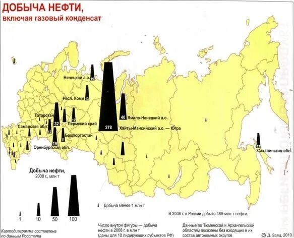 Основная зона добычи