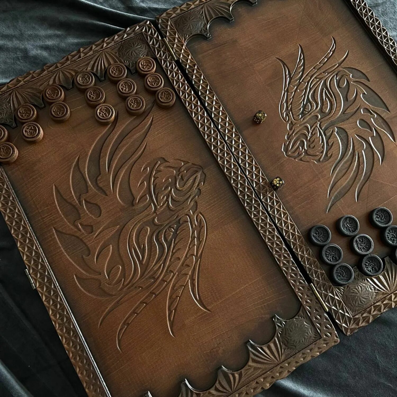 Нарды резные. Мастер нард. Старинные нарды. Нарды резные "гранат". Y5128.