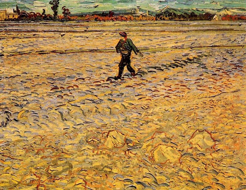 Гог работа. Винсент ван гог сеятель. сеятель 1888 винсента ван гога. картина вангога аеятель. пазлы 1500 винсент ван гог сеятель.