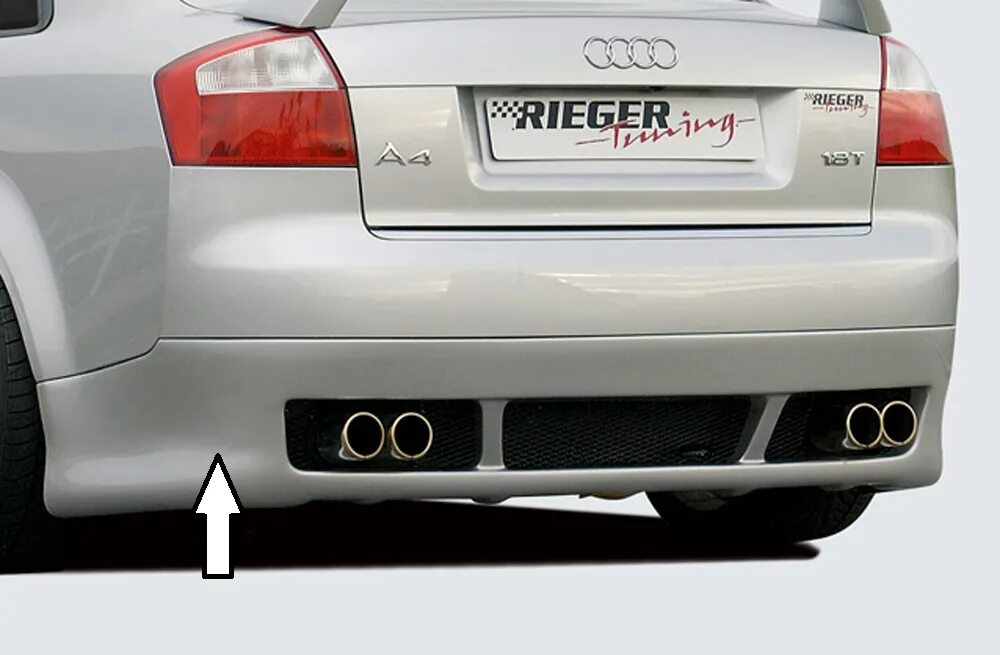 Audi A4 8E 00-04 Седан Накладка на задний бампер, Ригер (Rieger) - Купить в инте