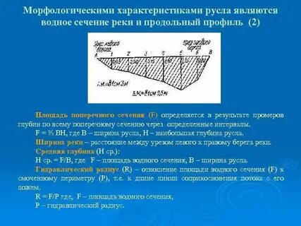 Русло реки сечение