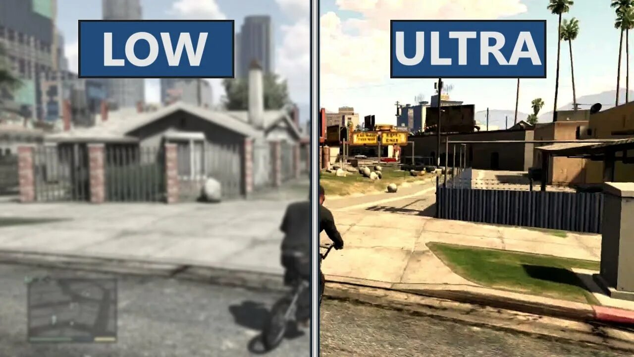 Low graphics mod. Гта 5 low vs ultra. гта 5 ультра низкие vs ультра. gta 5 low graphics. gta v ultra low graphics.