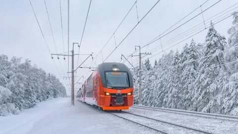 Электричка зимой