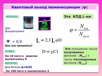 Выход люминесценции