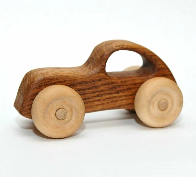 Машинка "ретро" ТМ Леснушки. Деревянная игрушка. Каталка "Бегемот" (арт. ИД-4187). Игрушки из дерева. Детские игрушки из дерева.