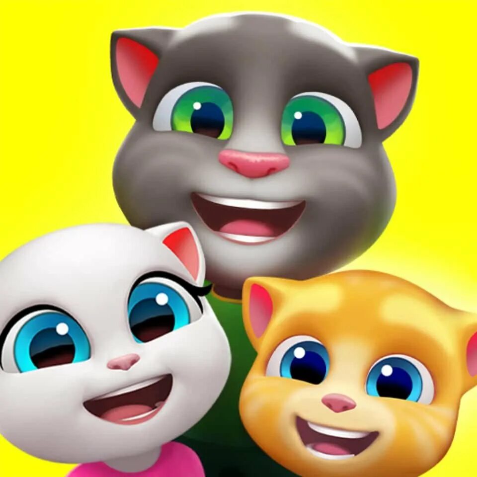 Говорящий том и друзья поют. Игра talking Tom friends. Том, Анджела и Джинджер. Джинджер outfit7.