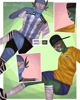 Brazil and Argentina *Countryhumans Amino* ENG Amino.