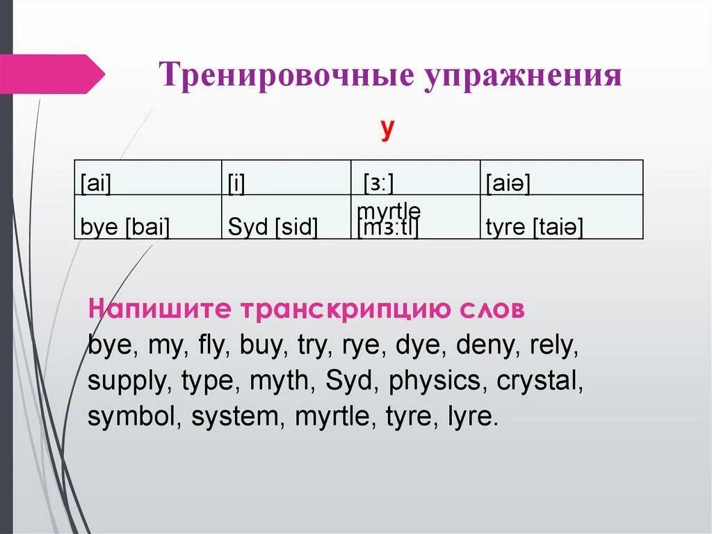 4 слога в английском