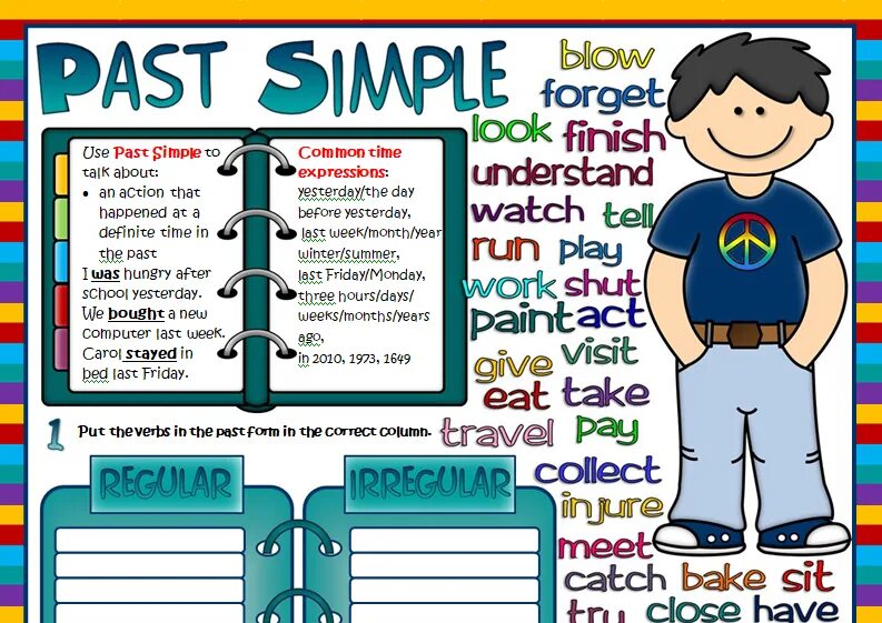 Correct past. Past simple. Инфографика паст Симпл. Blow в паст Симпл. To blow в past simple.