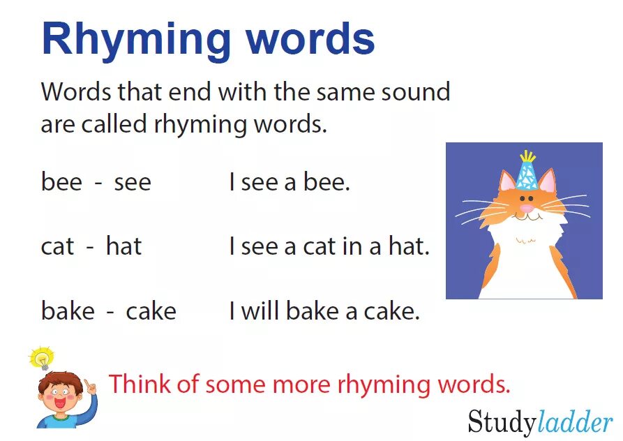 Rhyming Words. Rhyming Words Worksheets. Words that Rhyme for Kids. Rhyming Words game. Click words