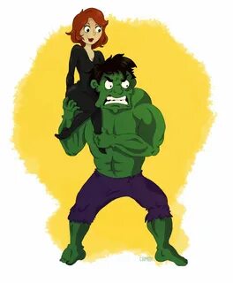 Hulk and Black Widow by Chimedi.deviantart.com on @DeviantArt #brutasha #hu...