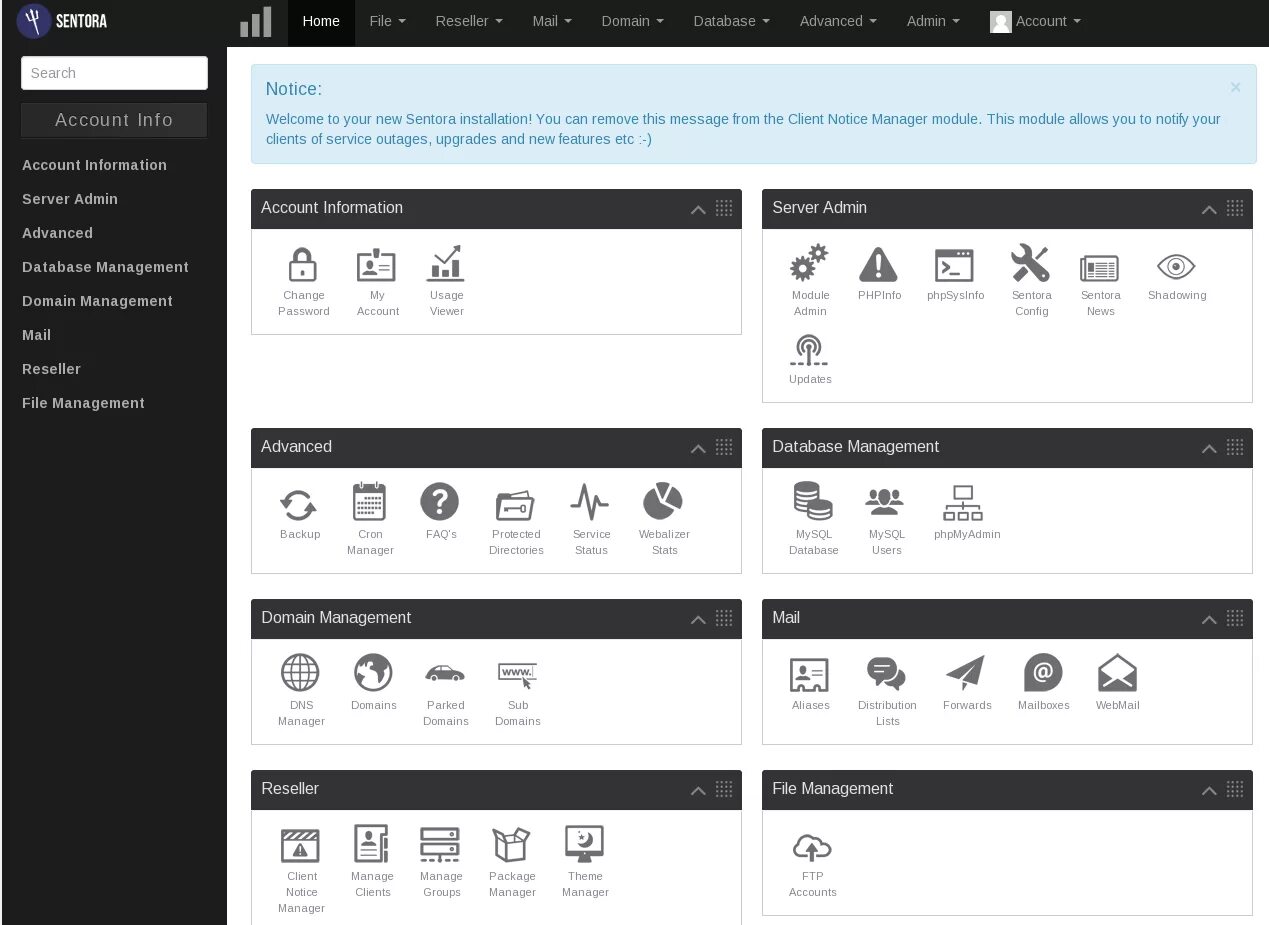 Admin modules