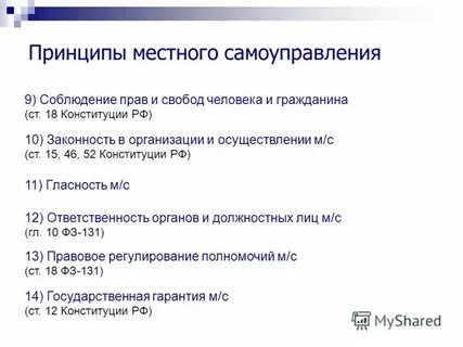 Тест основы местного самоуправления