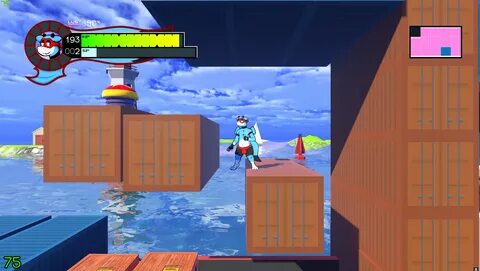 Containers hanging in the air at Southeast beach 