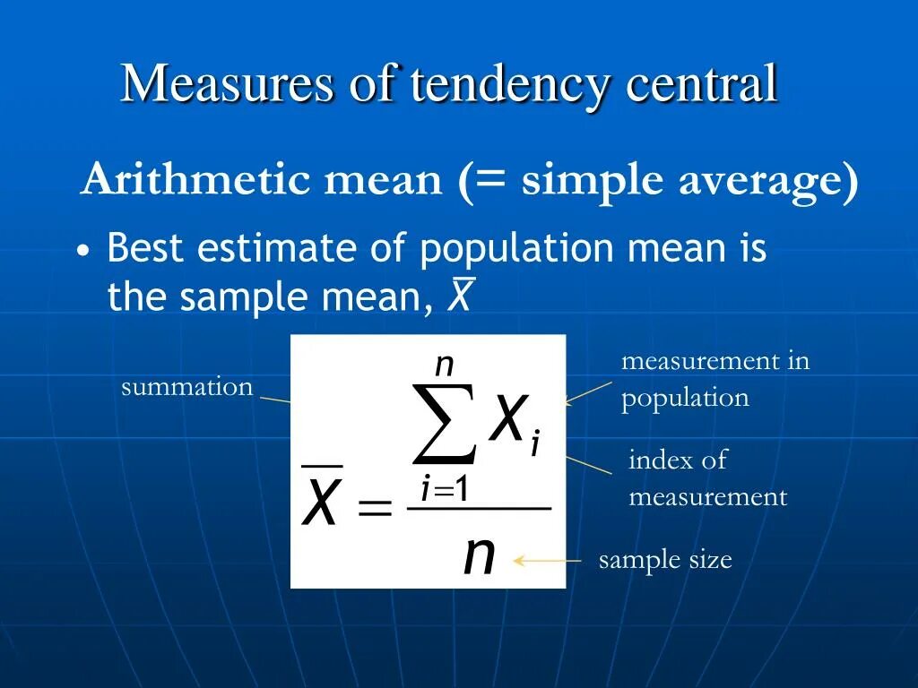 Arithmetic mean. Simple Arithmetic. Promotions “2+1”.. Sample mean Index это. What is Central tendency?. Simply meaning