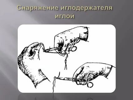 Игла в иглодержателе