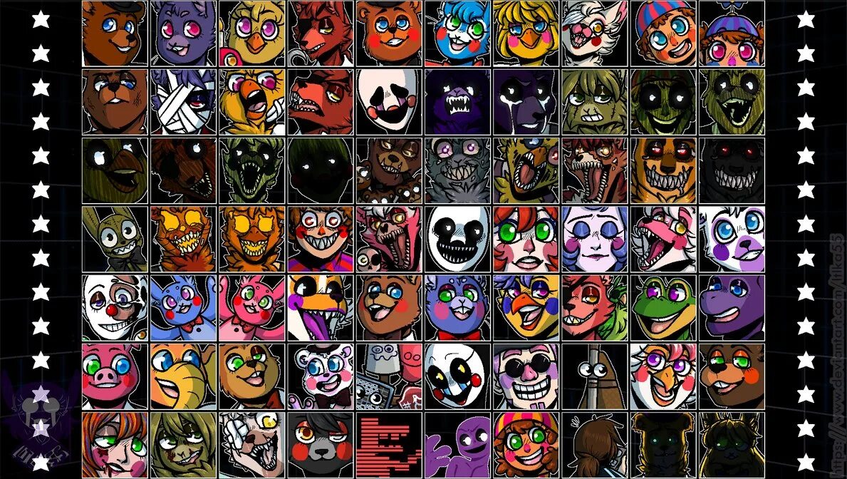 Все аниматроники фнаф 7. ФНАФ кастом Найт. ФНАФ UCN. Ultimate Custom Night all Animatronics. Ультимейт кастом Найт арт.