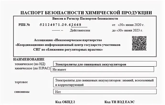 Реестр паспортов