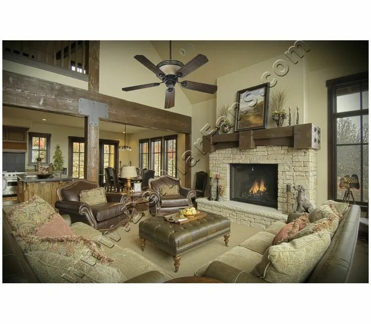 There is a an fireplace