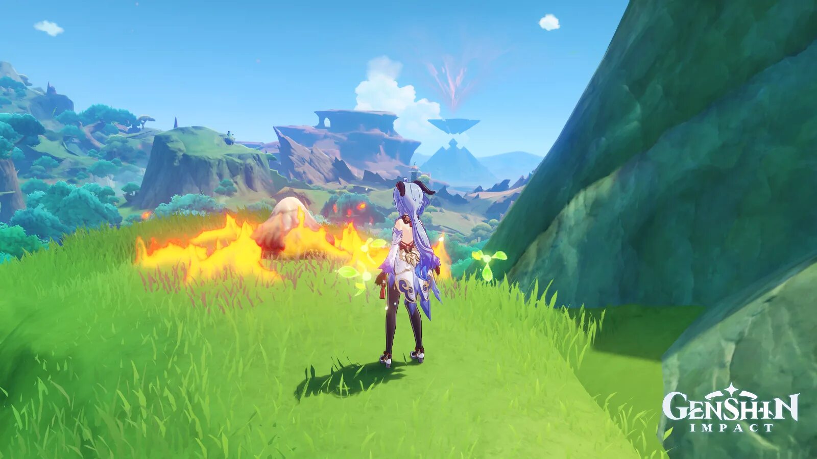 Геншин импакт фон. Тейват геншин. Водопад геншин импакт. Самураи геншин импакт инадзума. Фрагменты около каменных статуй геншин импакт.