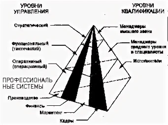 Классификация информационных систем по уровням управления. 7 уровней управления