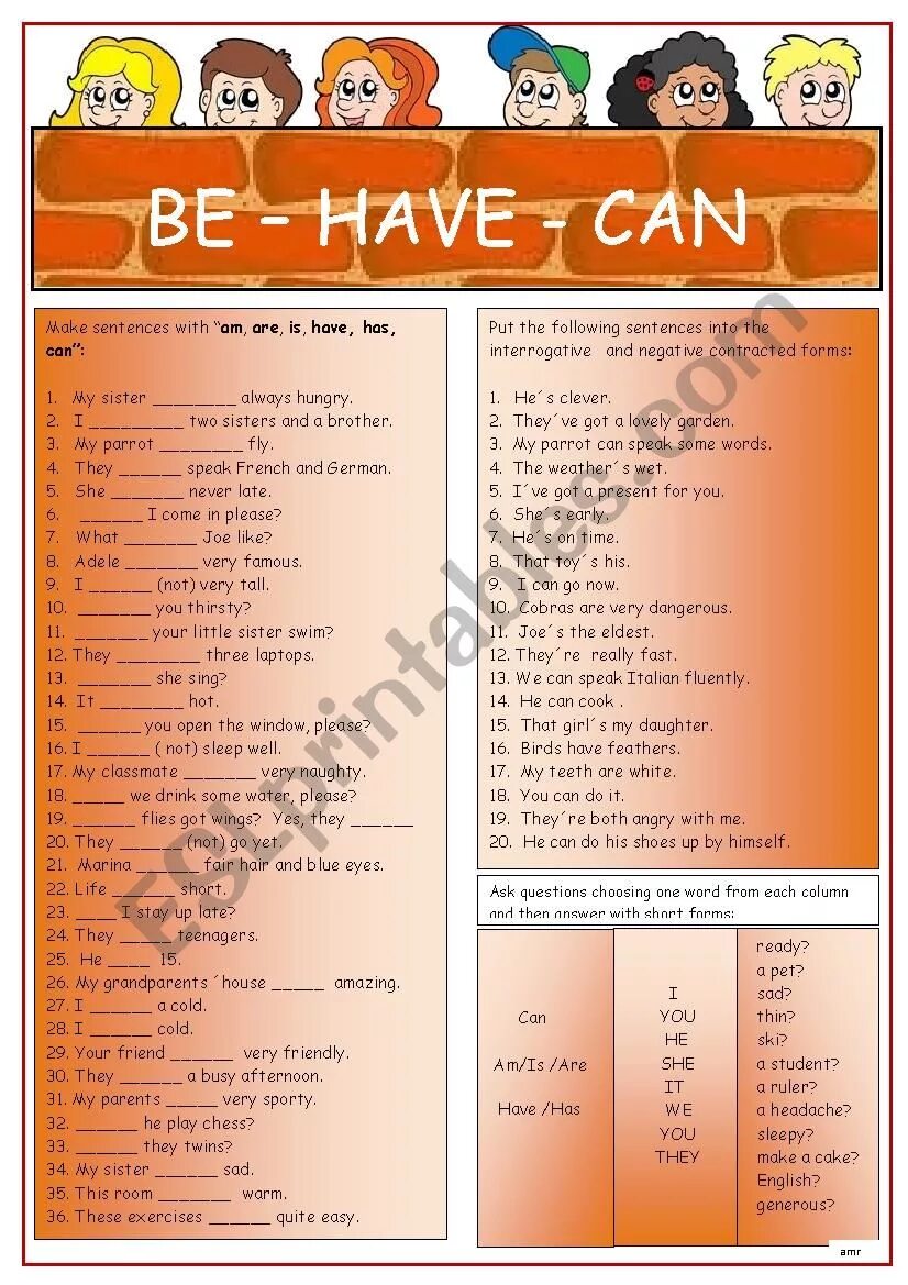 Have is can test. Упражнения на have to be. Задания can have got to be. To be have got can упражнения. Глаголы be have can упражнения.