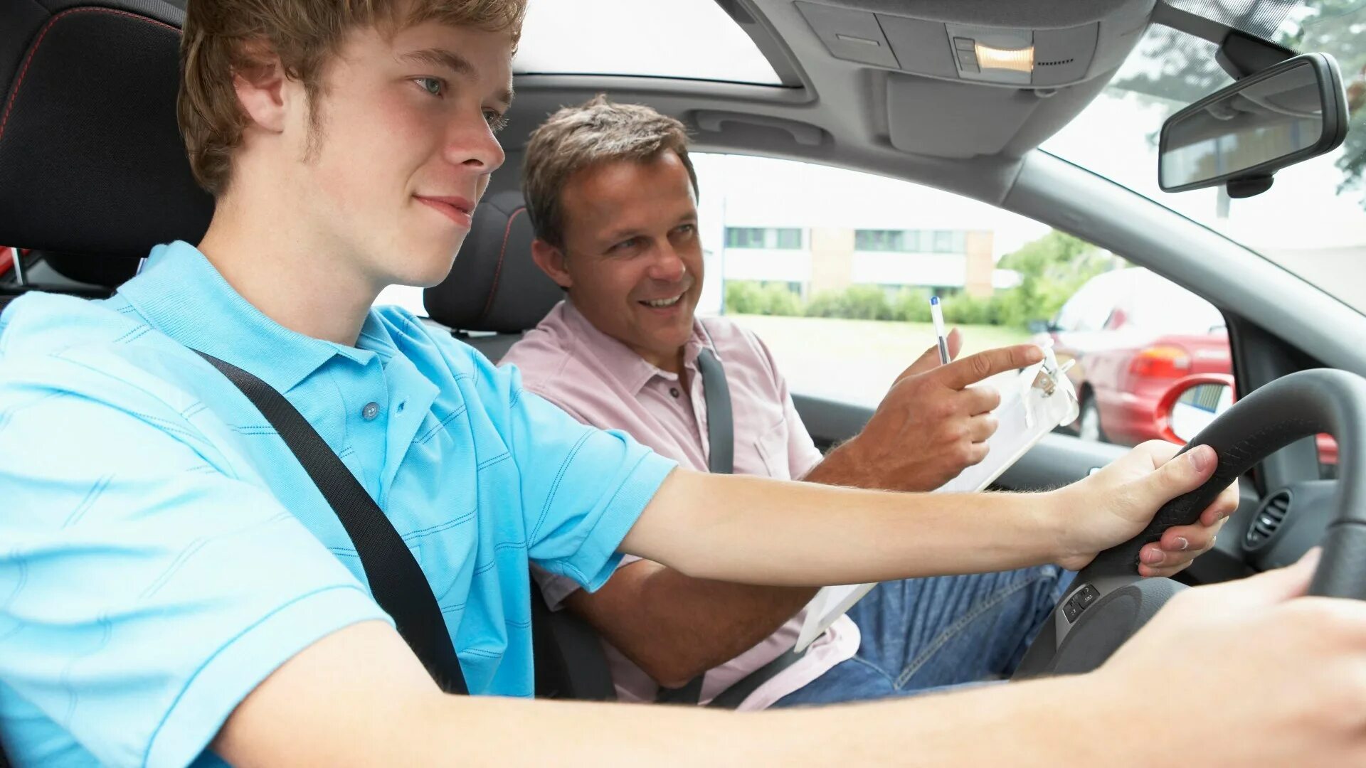 He learnt to drive