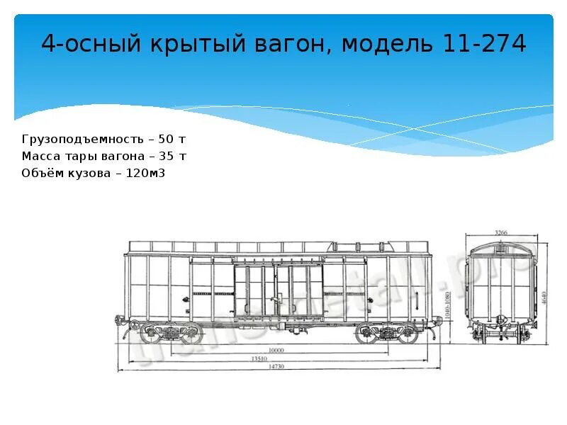 Количество железнодорожных вагонов. 4 Осный Крытый вагон. Грузоподъемность крытого вагона 4 осного. 4-Осный Крытый вагон модель 11-274. Грузоподъемность крытых ЖД вагонов.