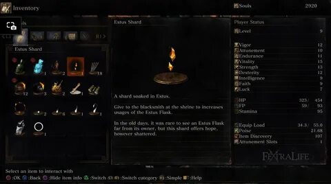 Dark menu