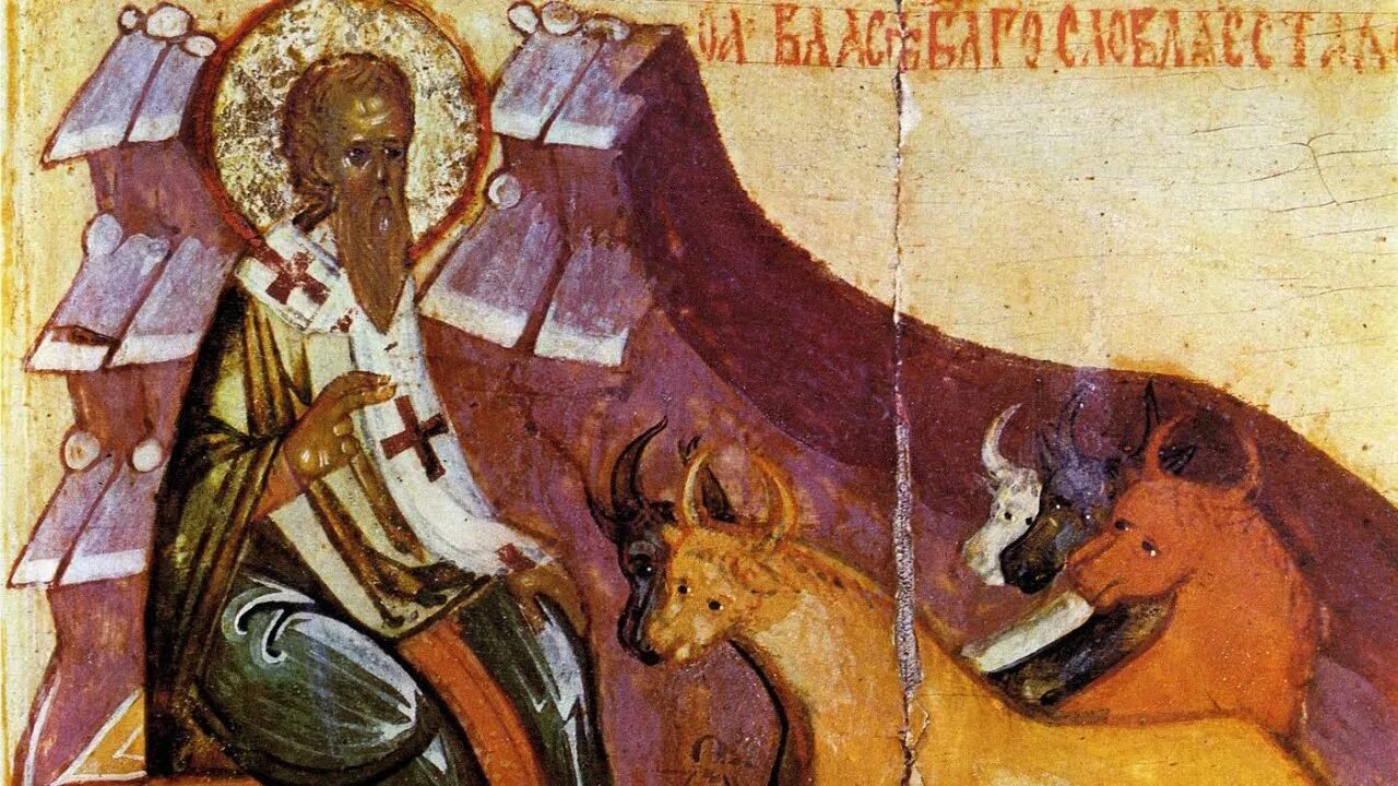 Покровителями каких животных на руси считались святые. Икона Власия Севастийского.