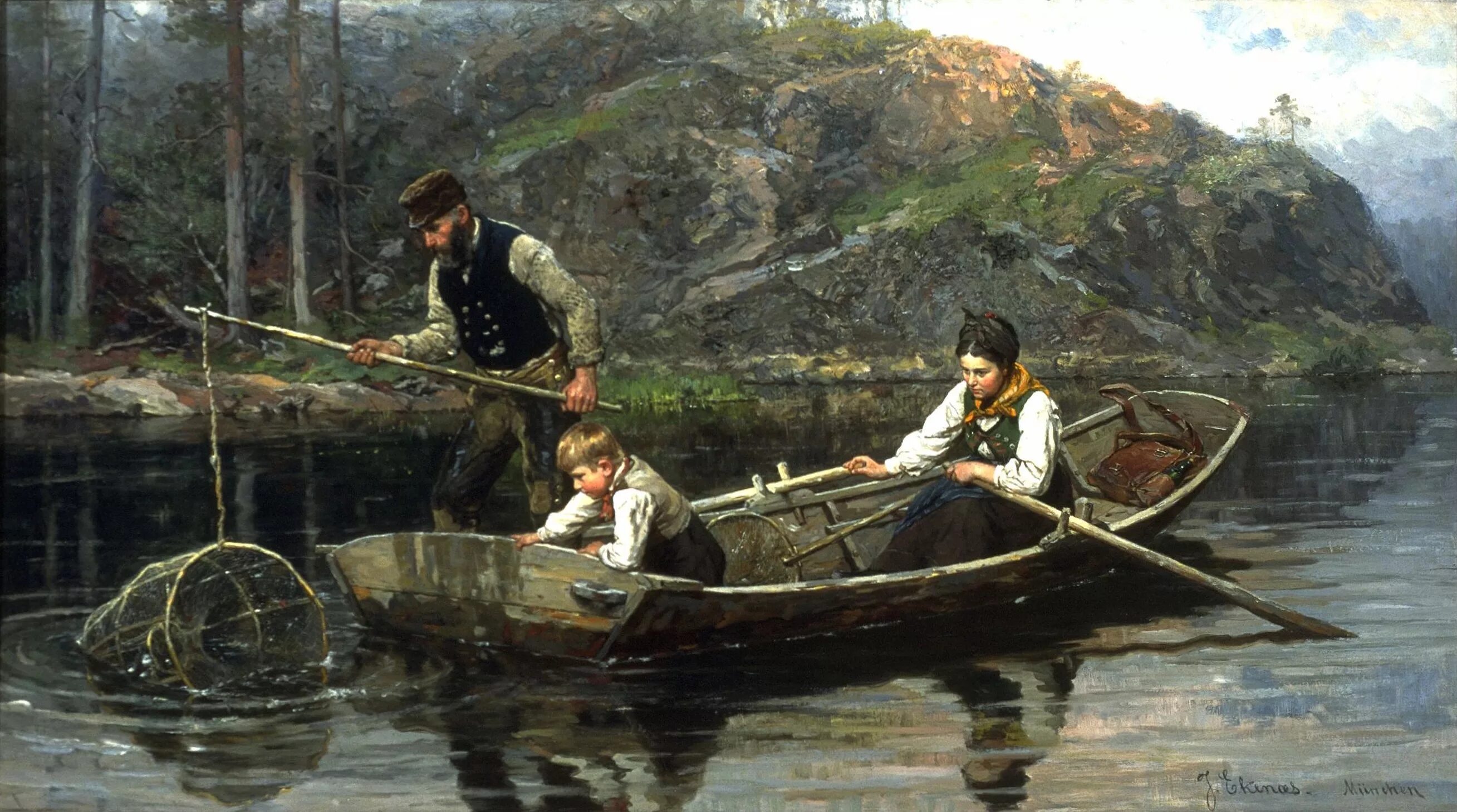 Исторически сложилось так что рыболовство всегда. Апенсен художник 19 век Норвегия.