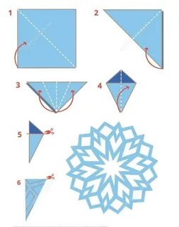 Снежинка из листа а4