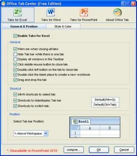 Отключить tab