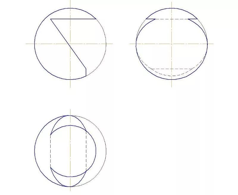 Проекции в шаре. Построить три проекции сферы с вырезом. Сфера с вырезом Начертательная геометрия. Сечение сферы Начертательная геометрия.