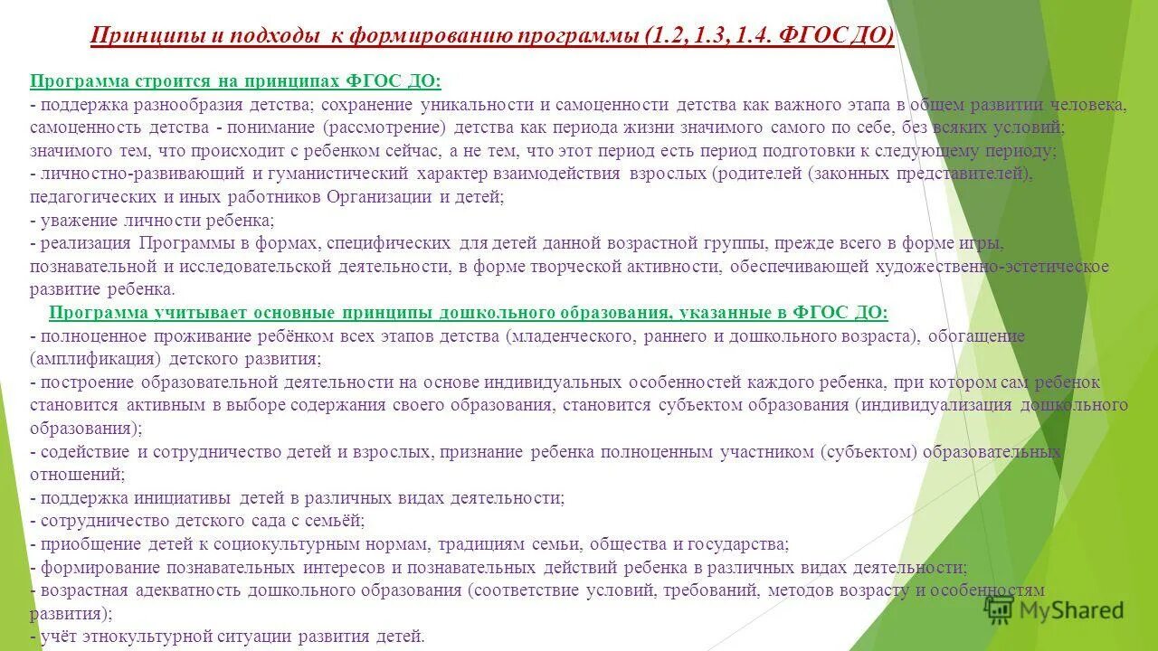 Программа детство концептуальные основы программы. Принципы ооп подхода. Цель дошкольного образования. Основные принципы построения программы. Структура программы от рождения до школы кратко.