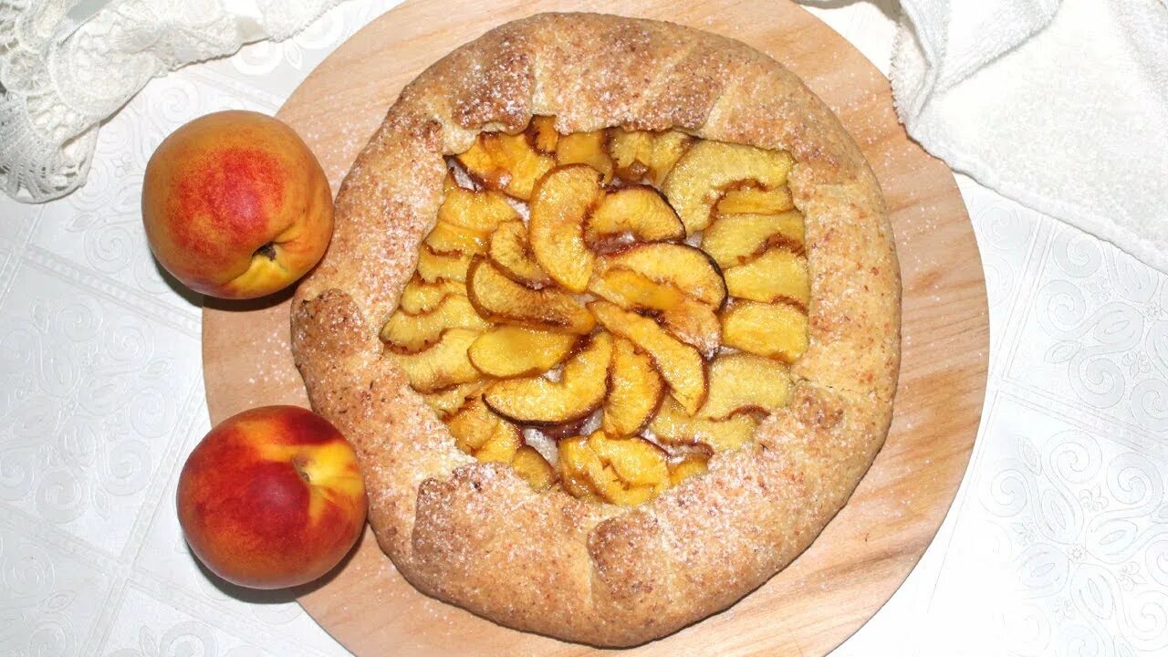 Творожная галета с персиками - пошаговый рецепт приготовления с фото