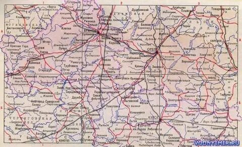 Карта брянской орловской и курской областей