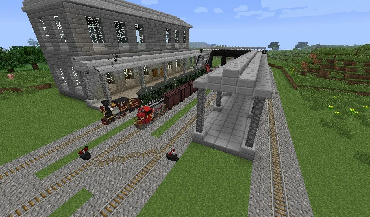 Карты майна 1.12. Мод Railcraft 1.12.2. Станция в майнкрафт железной дороге. Вокзал майнкрафт постройка. РЖД станция в майнкрафт.