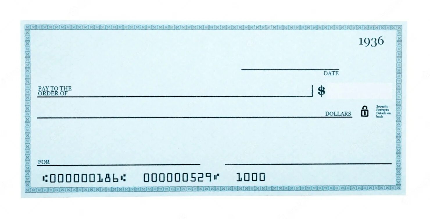 Blank check. Blank check