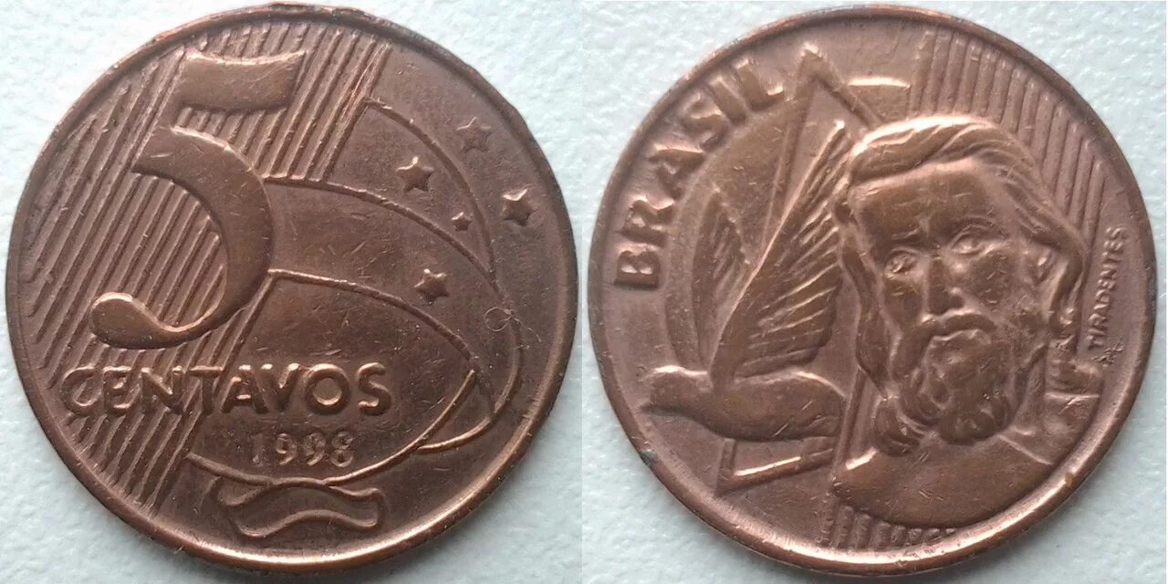 тирадентес в бразилии. бразилия 5 сентаво 2008 год. симон боливар герой латинской америки. национальный герой бразилии 5. национальный герой бразилии 5.