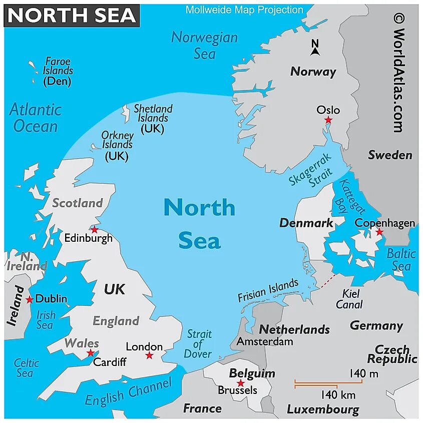 Какая страна расположена на балтийском море. Карта северных морей с границами. Политическая карта Северное море. Северное море на карте Великобритании. Северное море на карте.