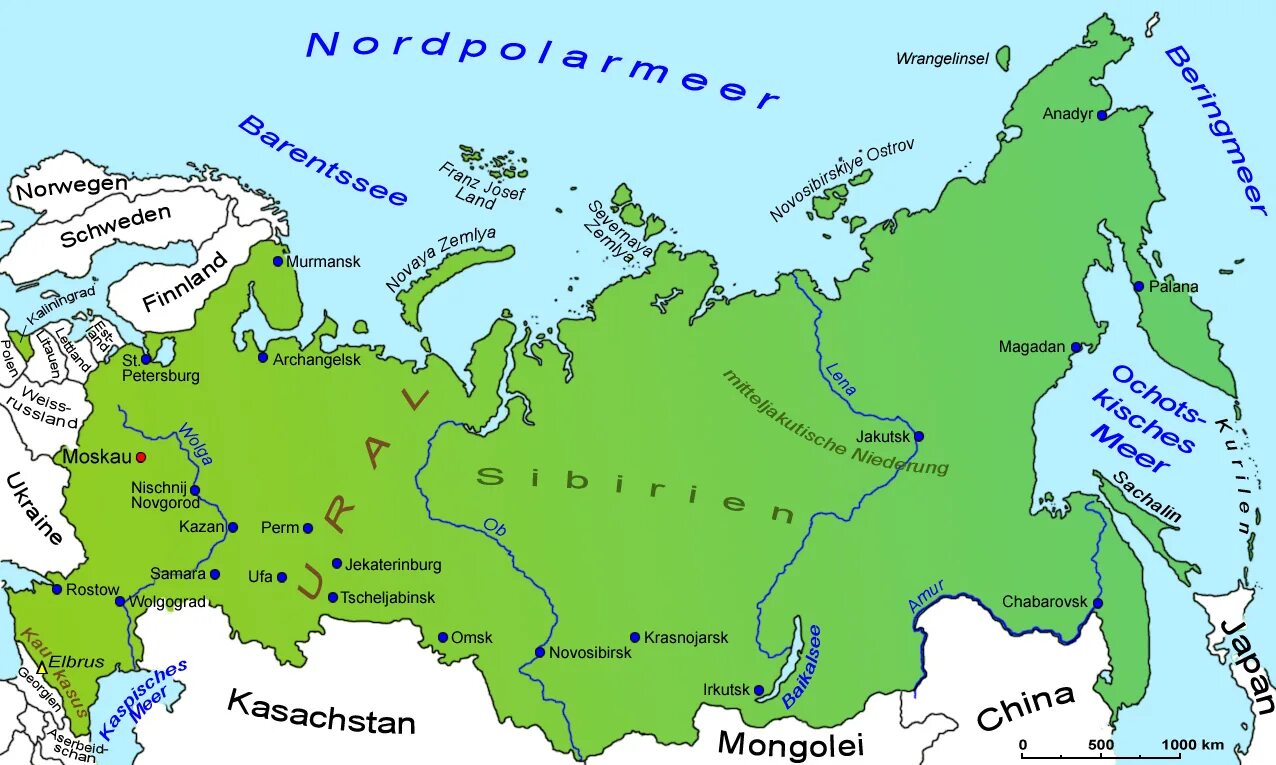 Шарапов на карте россии. Карта России. Карта России на немецком. Карта Russland. Карта России на немецком языке.