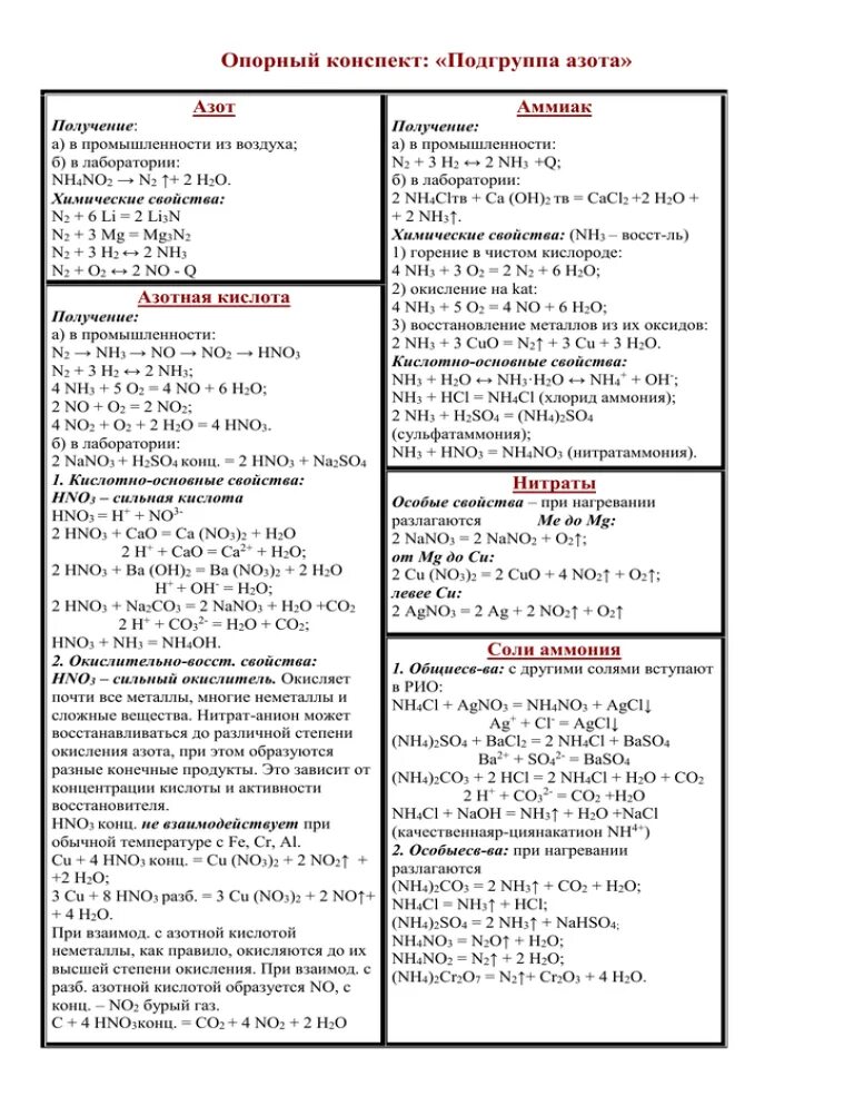 Конспект по теме азот 9 класс. Опорный конспект. опорный конспект по теме азот. опорный конспект по азоту. азот опорный конспект по химии.
