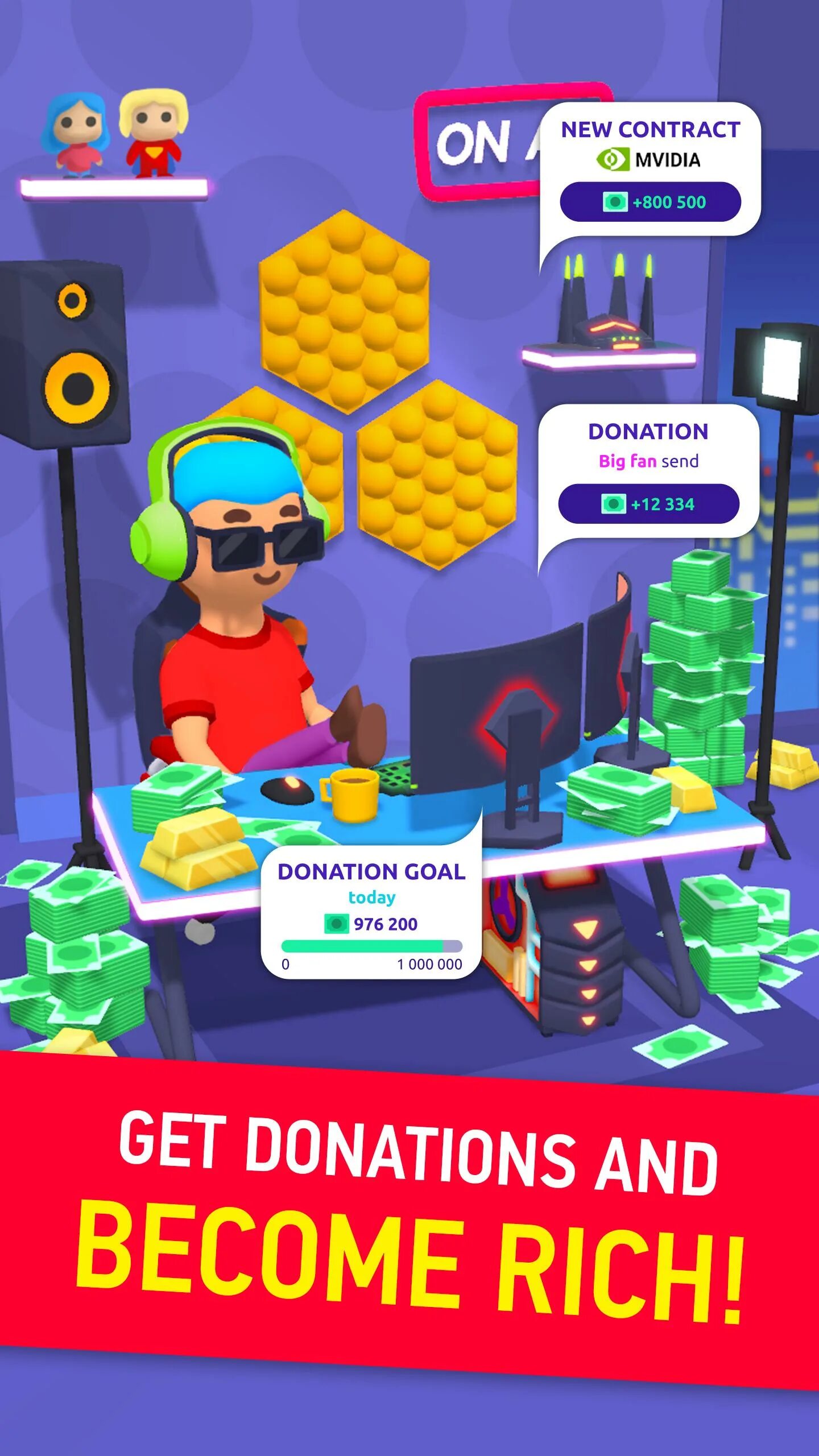 Idle simulator. Idle streamer. симулятор блогера. idle streamer tuber game..