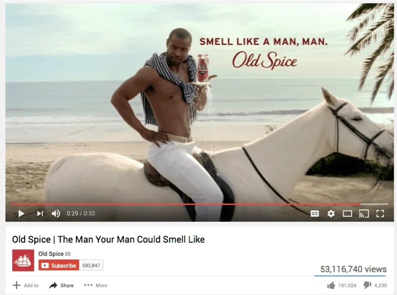 Like the old man. Old Spice я на коне.
