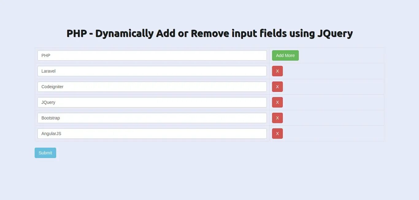 Delete input. Angularjs pagination table mysql. jquery add remove div. how to input jquery. bootstrap input fields in row.