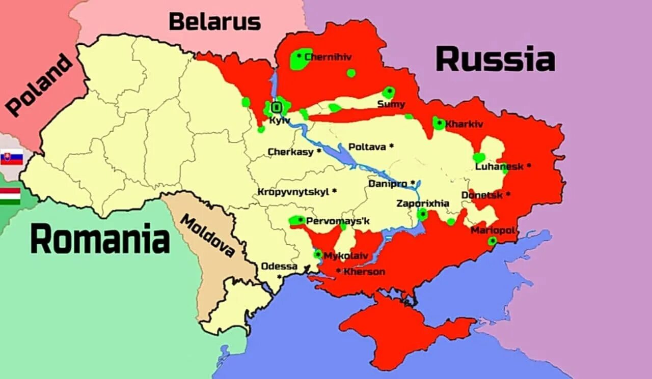 Карта Украины. Территория Украины на карте. Границы Украины на карте. Захваченные территории Украины. Часть украины в составе россии