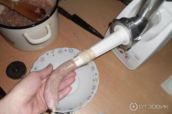 Как делать домашнюю колбасу через мясорубку